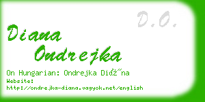 diana ondrejka business card